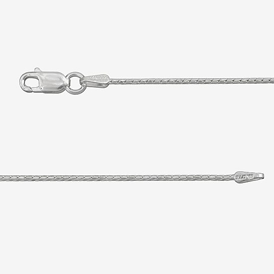 Made in Italy Womens Sterling Silver 18 Inch Curb Chain Necklace