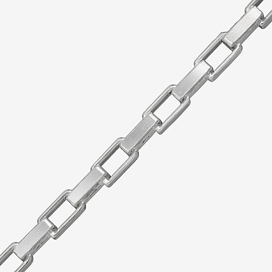 Made in Italy Womens Sterling Silver 20 Inch Box Chain Necklace