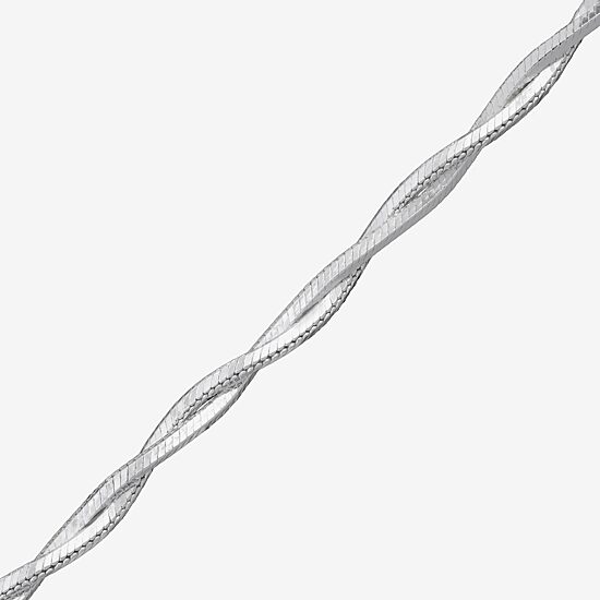 Made in Italy Womens Sterling Silver 20 Inch Braid Chain Necklace