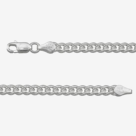 Made in Italy Unisex Adult Sterling Silver 20 Inch Curb Chain Necklace
