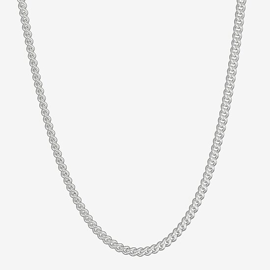 Made in Italy Unisex Adult Sterling Silver 20 Inch Curb Chain Necklace