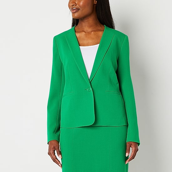 Black Label by Evan-Picone Womens Classic Fit Suit Jacket