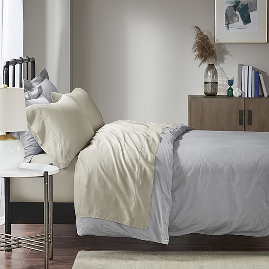 Madison Park 2-Pack 1500tc Cotton Blend Wrinkle Resistant Pillowcases
