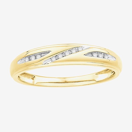 3PC Trio Set Featuring 1/7 CT.T.W.  Diamond 10K or 14K Two Tone Gold Wedding Ring Set