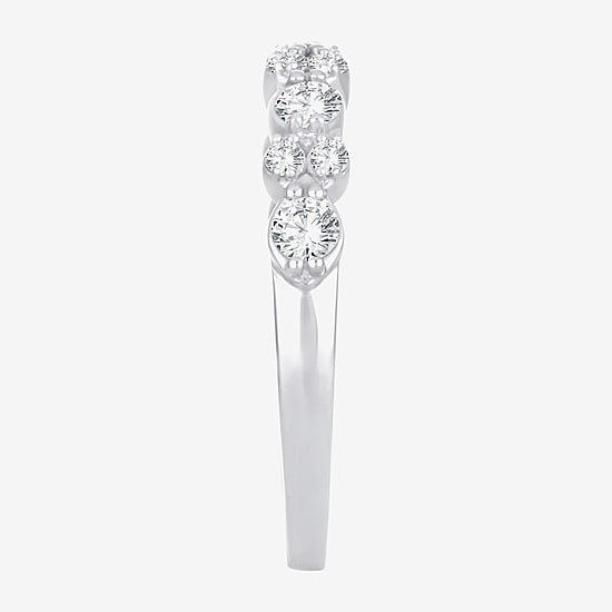Womens 1/2 CT. T.W. Natural White Diamond 10K Gold Wedding Band