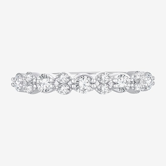 Womens 1/2 CT. T.W. Natural White Diamond 10K Gold Wedding Band