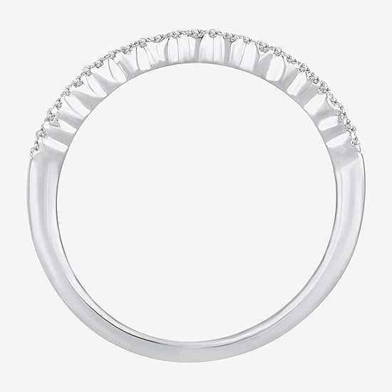 Womens 1/2 CT. T.W. Natural White Diamond 10K Gold Anniversary Wedding Band