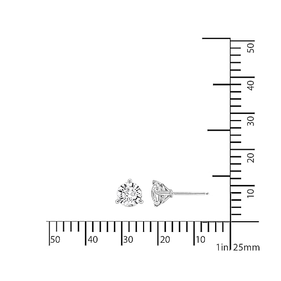 DiamonArt® Sterling Silver 3 CT. T.W. Cubic Zirconia Stud Earrings
