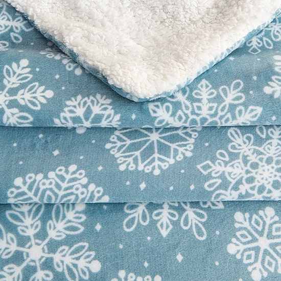 Linery Velvet Plush Fleece Reversible Sherpa Blanket