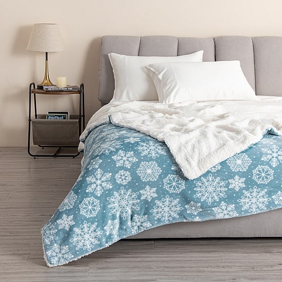 Linery Velvet Plush Fleece Reversible Sherpa Blanket