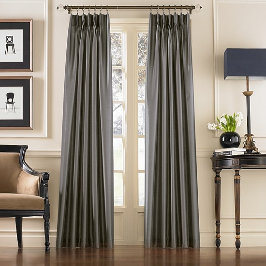 CHF Marquee Pinch Pleat Back Tab Light-Filtering Single Curtain Panel