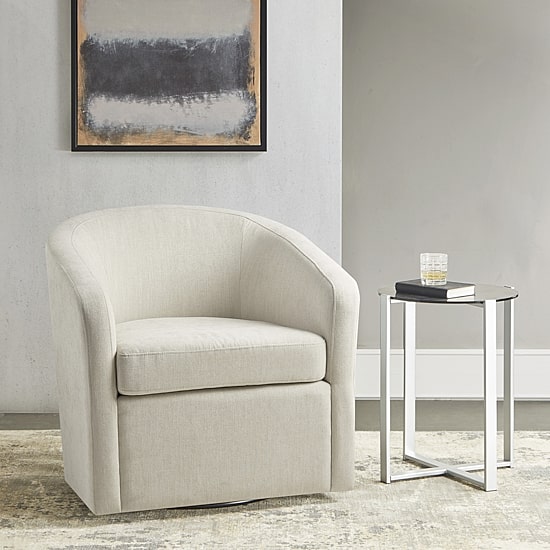 Martha Stewart Amber Swivel Upholstered Armchair