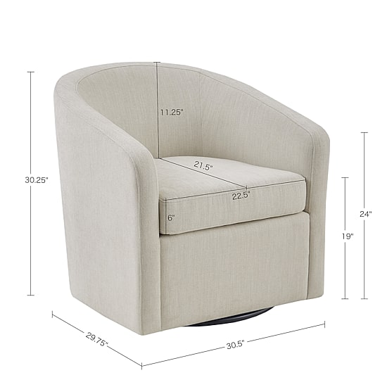 Martha Stewart Amber Swivel Upholstered Armchair