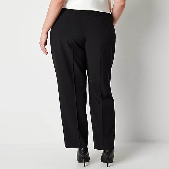 Black Label by Evan-Picone Crepe Womens Plus Straight Fit Straight Suit Pant