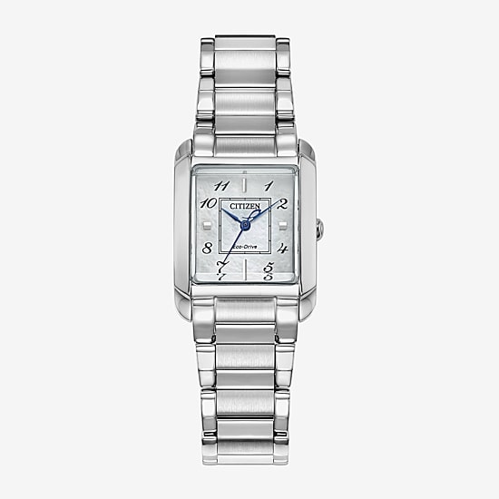 Citizen Bianca Womens Silver Tone Stainless Steel Bracelet Watch Ew5600-52d