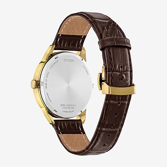 Citizen Mens Brown Leather Strap Watch Bu2112-06e