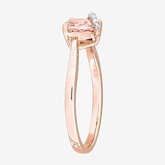 Womens Diamond Accent Gemstone Sterling Silver Heart Cocktail Ring