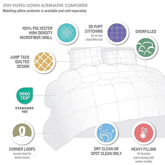 Madison Park Staypuffed Overfilled Extra Weight Comforter
