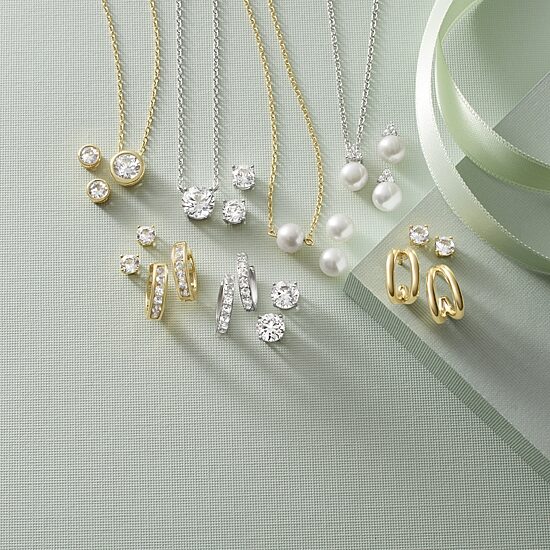 Yes, Please! Womens White Cultured Freshwater Pearl Sterling Silver 2-pc. Jewelry Set