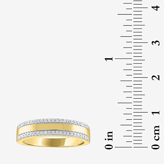 Diamond Addiction (G-H / Si2-I1) Womens 1/7 CT. T.W. Lab Grown White Diamond 14K Gold Over Silver Cocktail Ring