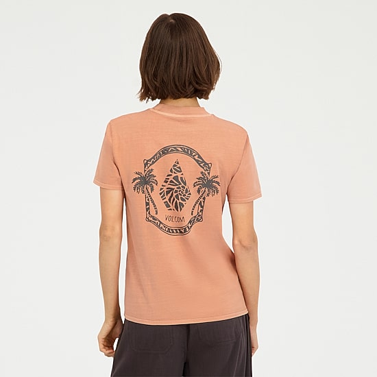 VOLCOM Womens Juniors Crew Neck Short Sleeve Regular Fit Graphic T-Shirt