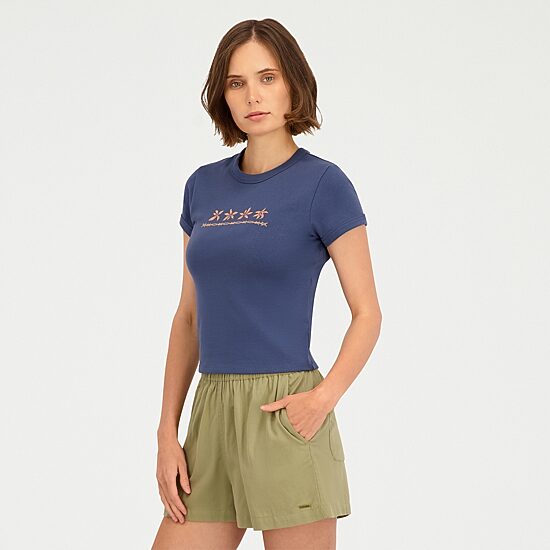 VOLCOM Womens Juniors Short Sleeve Graphic T-Shirt