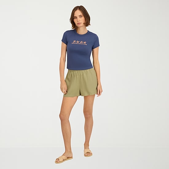 VOLCOM Womens Juniors Short Sleeve Graphic T-Shirt