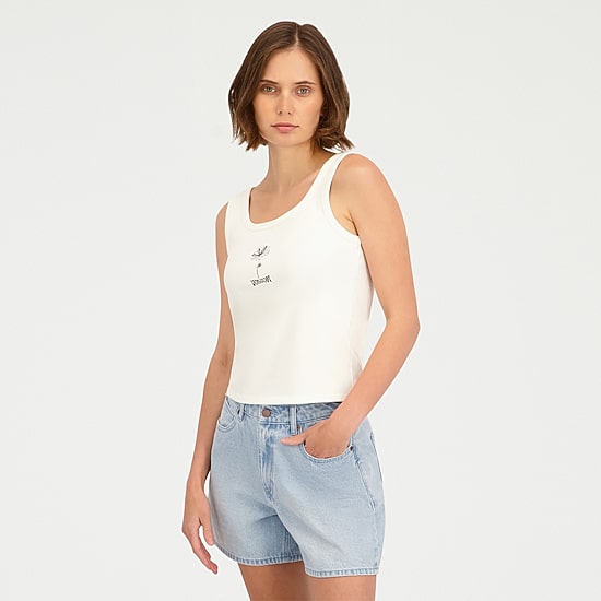 VOLCOM Womens Round Neck Sleeveless Tank Top
