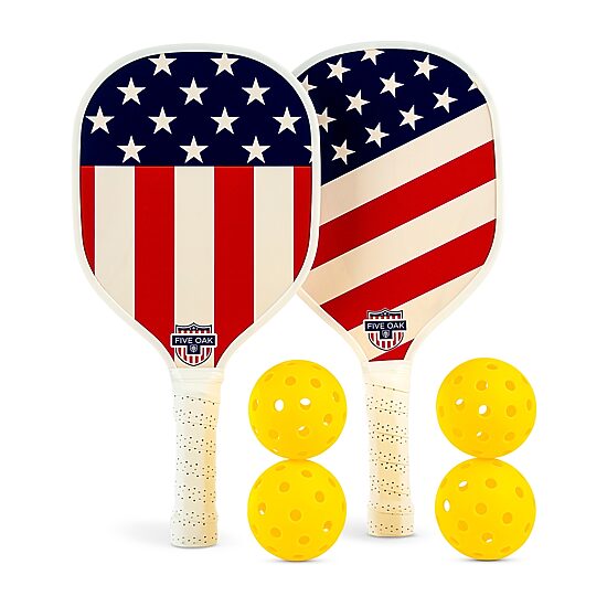 Five Oak Americana Usa Pickleball Set