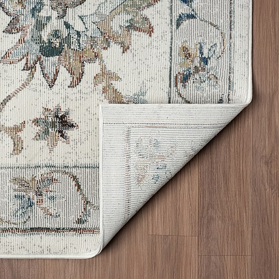 Glossy Ely Floral Stain Resistant Indoor Rectangular Area Rug