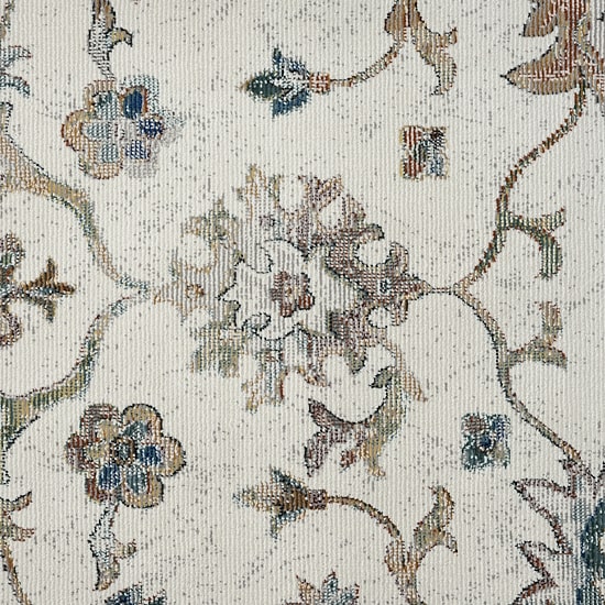 Glossy Ely Floral Stain Resistant Indoor Rectangular Area Rug