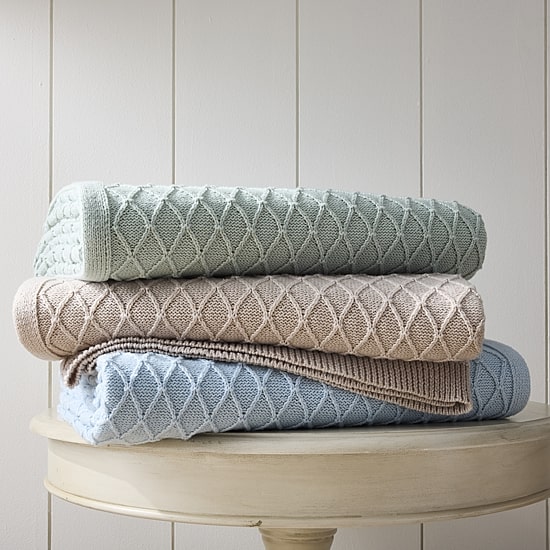 Martha Stewart Bonnie Knit Lightweight Throw