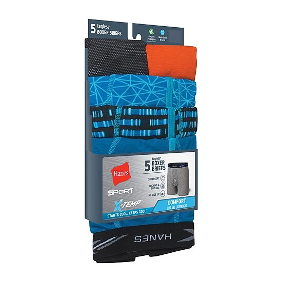 Hanes Little & Big Kid Boys 5 Pack Boxer Briefs Burxd5