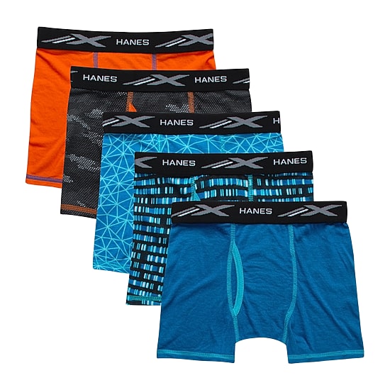 Hanes Little & Big Kid Boys 5 Pack Boxer Briefs Burxd5