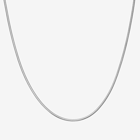 Womens Sterling Silver 18 Inch Snake Chain Necklace