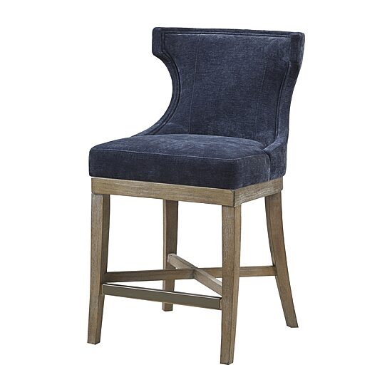 Madison Park Fillmore Counter Stool Counter Height Upholstered Swivel Bar Stool
