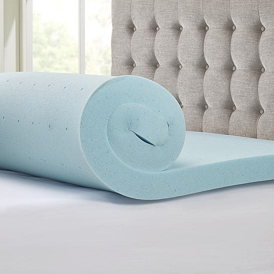 Sleep Philosophy Hypoallergenic 3" Cooling Gel Memory Foam Mattress Topper with Removable Cooling Cover