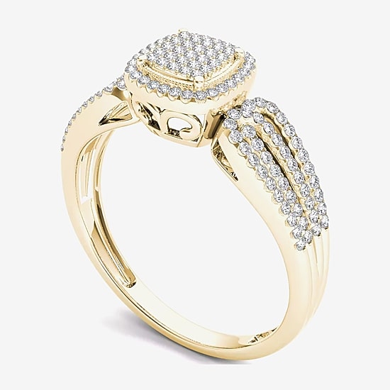 1/5 CT.T.W. Natural Round Diamond 10K Gold Engagement Ring