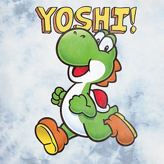 Mens Crew Neck Short Sleeve Regular Fit Yoshi Graphic T-Shirt
