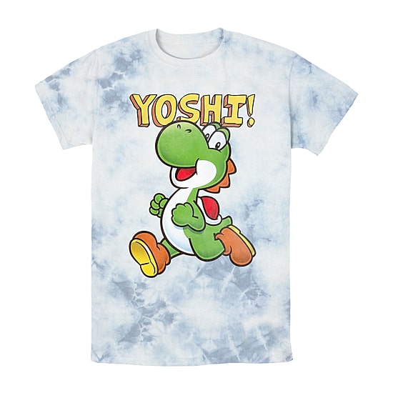 Mens Crew Neck Short Sleeve Regular Fit Yoshi Graphic T-Shirt