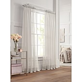 Liz Claiborne Lisette Rod Pocket Sheer Single Curtain Panel