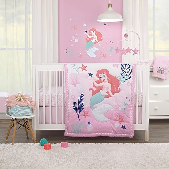 Disney 4-pc. Ariel Crib Bedding Set