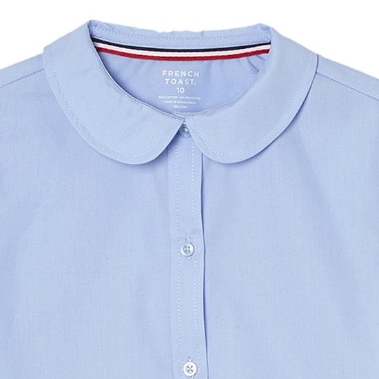 French Toast Little & Big Kid Girls Short Sleeve Fitted Regular Fit Button-Down Shirt