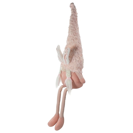Northlight 32in White And Pink Sitting With Bunny Ears And Dangling Legs Easter Gnome
