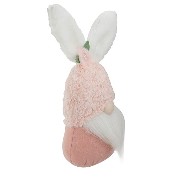 Northlight 14in Pink And White Head With Bunny Ears Easter Gnome