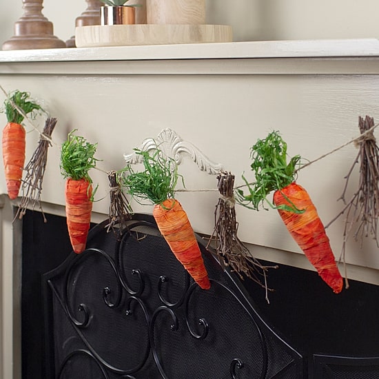 Northlight 3.25ft Carrots And Twigs Easter Indoor Garland