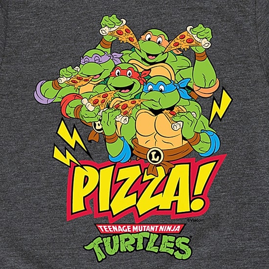 Pizza Little & Big Kid Boys Crew Neck Short Sleeve Regular Fit Teenage Mutant Ninja Turtles Graphic T-Shirt
