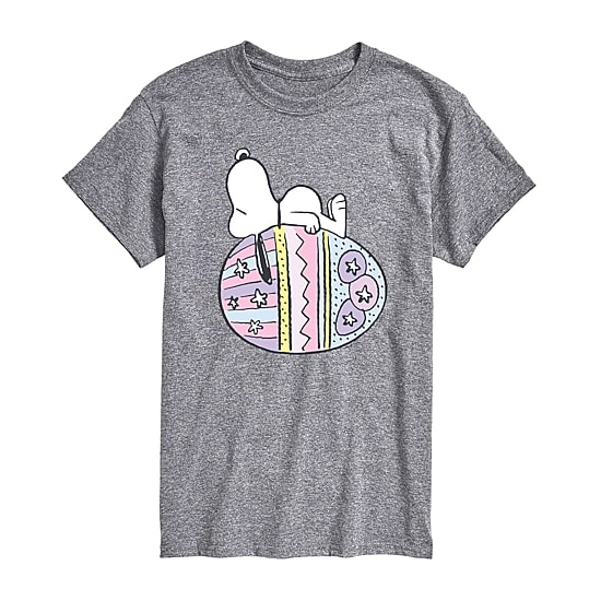 Mens Short Sleeve Peanuts Easter Graphic T-Shirt