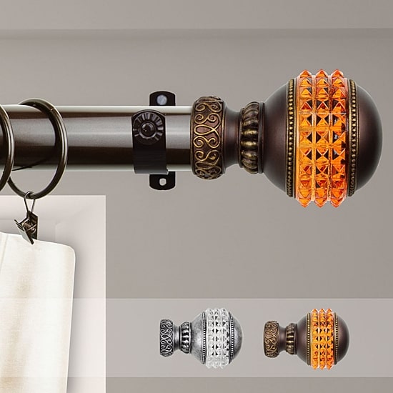 Rod Desyne Gemstone 1 1/2 IN Adjustable Curtain Rod