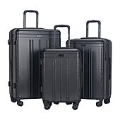 Rockland Fashion 4-pc. Luggage Set, Color: Black Cross